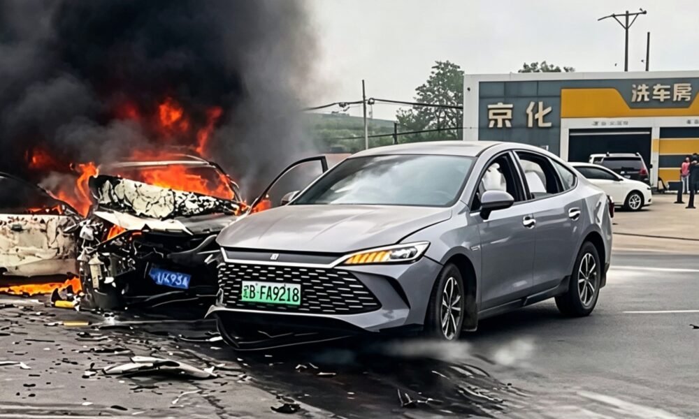 BYD Qin L PHEV qəzası: elektrikli avtomobil yanğın mifini dağıtdı - chinacar.az