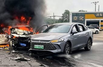 BYD Qin L PHEV qəzası: elektrikli avtomobil yanğın mifini dağıtdı - chinacar.az