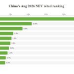 Çin NEV bazar payı avqust: BYD 23.3%, Tesla top 10-da - chinacar.az